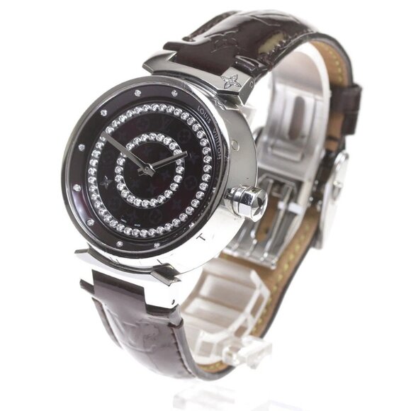 LOUIS VUITTON Tambour Diamon GM Q111C diamond dial Quartz Men's Watch - Picture 2 of 6
